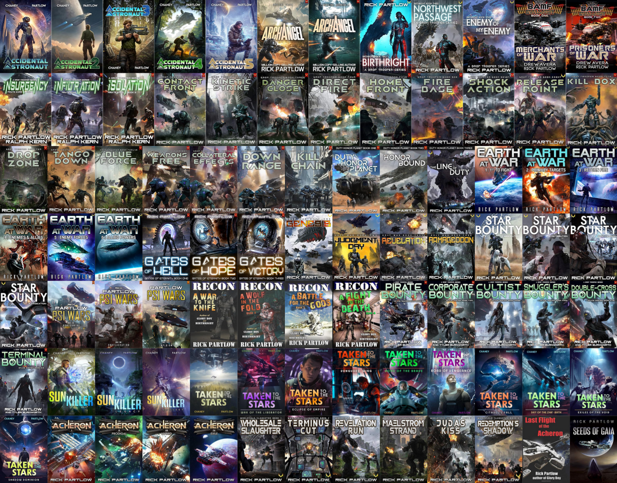 Accidental Astronaut Series & more by Rick Partlow ~ 89 E-BOOK COLLECTION
